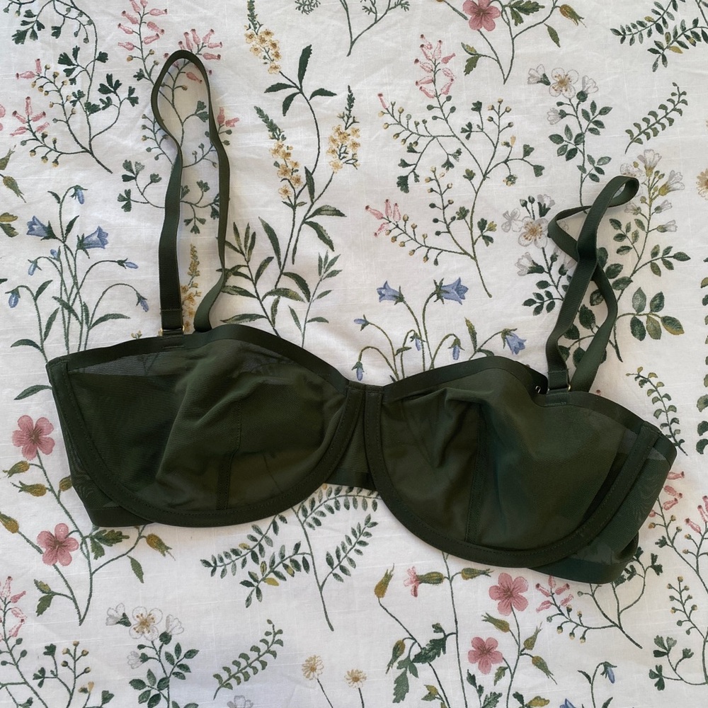 Cuup balconette bra moss green